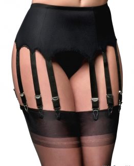 12 Strap Suspender Belt with all plain panels