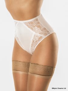 White Peekaboo High Waist Knickers